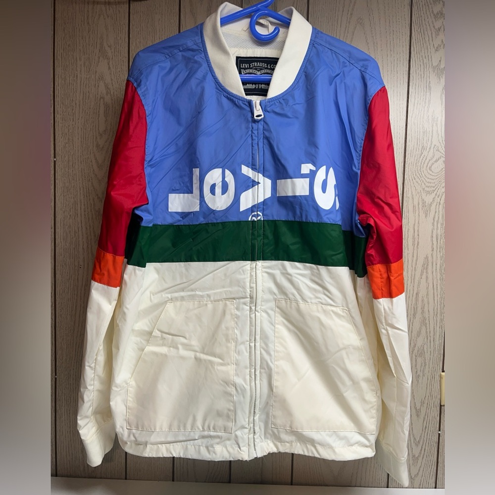 Mens Levi's Lightweight Retro Varsity Bomber Windbreaker Jacket LM9RN626 $160